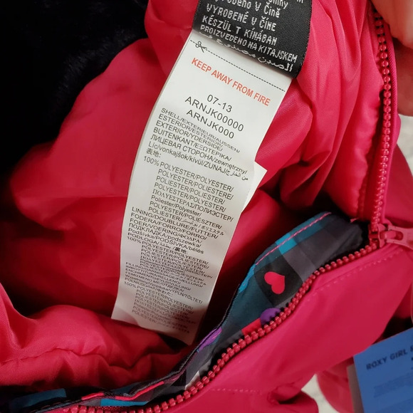 Roxy Sweet Pea One Piece Snowsuit Size  9M NWT Pink Plaid - Picture 15 of 16